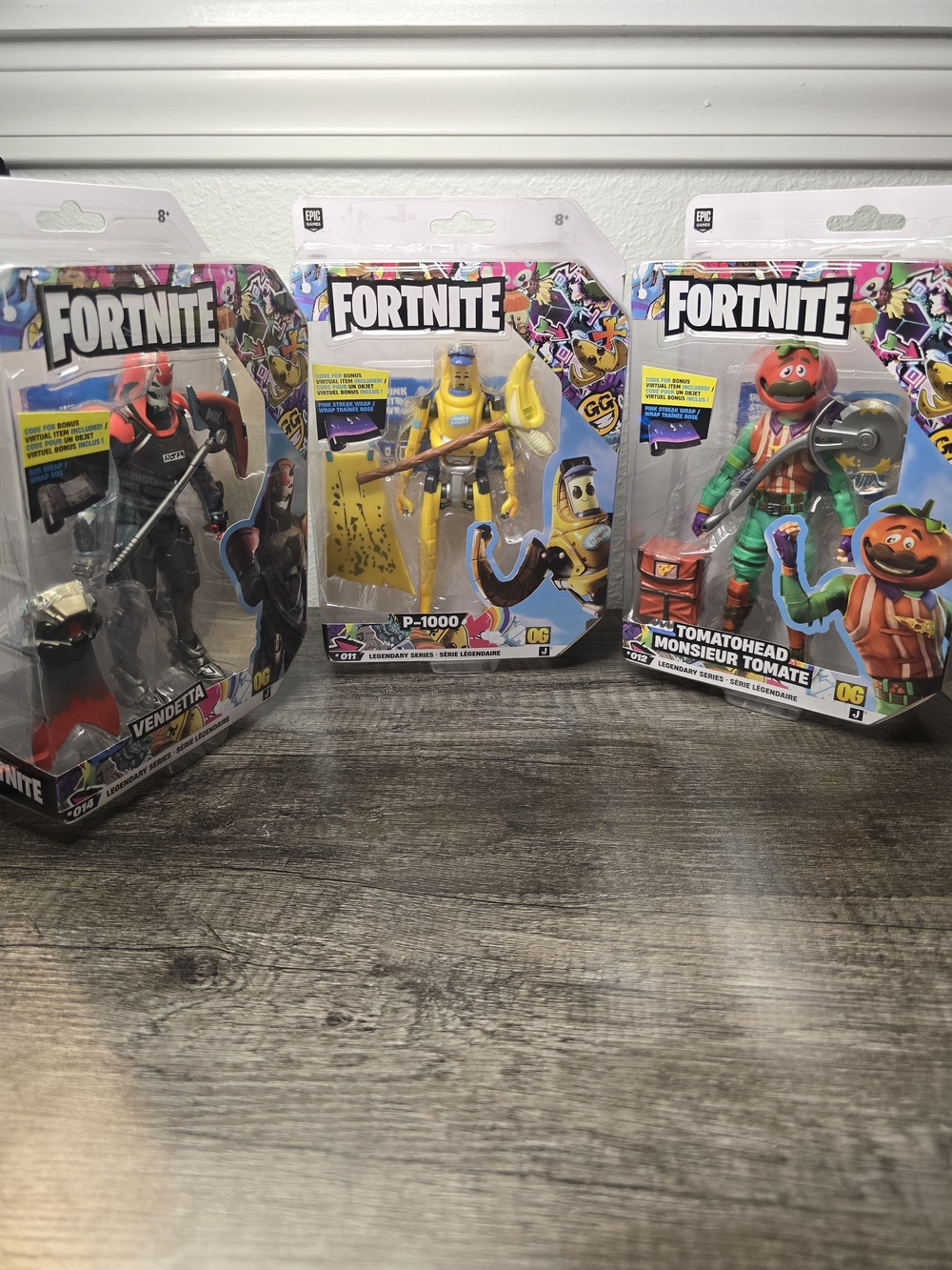 Fortnite Vendetta, P-1000 & Tomatohead Monsieur Tomate Figures